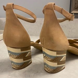 Steven printed block heeled sandals